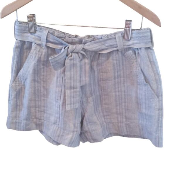 dylan Pants - Dylan Linen Shorts Blue Womens Medium